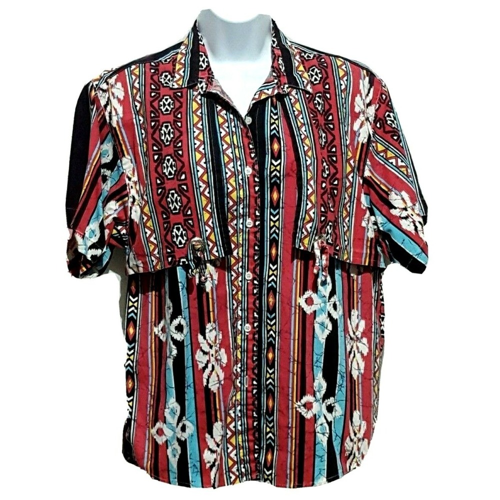 Vintage FRONTIER SERIES Shirt Size XL Southwest Pattern Cotton Western Cape